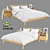IKEA TARVA Pine Wood Double Bed Set 3D model small image 1