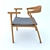 Bengala Chair: Sleek Seat+Elegant Wood 3D model small image 1
