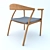 Bengala Chair: Sleek Seat+Elegant Wood 3D model small image 3