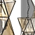 PolyPyramid Glass Chandelier 3D model small image 2