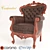 Elegant Uzornoe Armchair 3D model small image 1