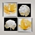 Gallery-worthy Art Set: Wild Orange, Gold & White Blossom, Spotted Garden 3D model small image 1