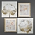 Gallery-worthy Art Set: Wild Orange, Gold & White Blossom, Spotted Garden 3D model small image 2