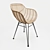 Scandinavian Style Wooden Chair 3D model small image 1
