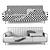 Essex Modern Fabric Sofa 3D model small image 3