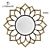 Sunflower Radiance: Hand-forged Iron Mirror 3D model small image 1