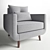 Elegant Armchair: Sleek Design, Ultimate Comfort 3D model small image 1