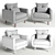 Elegant Armchair: Sleek Design, Ultimate Comfort 3D model small image 2