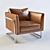 Sleek Thayer Coggin Lounge Chair 3D model small image 1