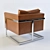 Sleek Thayer Coggin Lounge Chair 3D model small image 2