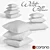 Luxury White Pillows Set 3D model small image 1