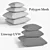 Luxury White Pillows Set 3D model small image 2