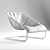 Sleek Cortina Armchair for Modern Spaces 3D model small image 3