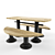 Industrial Loft Table 3D model small image 1