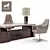 Smania Magnum Lock 225 Biblo: Elegant Italian Desk, Chair & Lamp Set 3D model small image 1