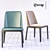 Elegant Dual Material Chair 3D model small image 1