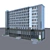 High-rise Hotel Building 3D model small image 3