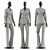 Elegant Grey Suit for Women 3D model small image 1