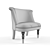 Modern Light Gray Accent Chair 3D model small image 3