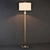 Elegant Brushed Bronze Floor Lamp 3D model small image 1