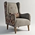 Elegant Litonia Armchair, Gramercy Home 3D model small image 1