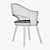 Lucrezia Chair: Elegant Armchair with Armrests 3D model small image 3