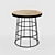 KARE DESIGN Country Life 53 cm - Stylish Round Metal and Wood Accent Table 3D model small image 1