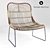 House Doctor Woven Lounge Chair 3D model small image 1