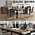 Dialma Brown Dining Set: Stylish Elegance 3D model small image 1