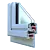  Modern PVC Corner Window 3D model small image 1