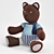 Cozy Couture Teddy Bear 3D model small image 1