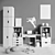 Modular Children's Furniture Set with Accessories 3D model small image 3