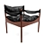 Vintage Danish Rosewood Armchair 3D model small image 1