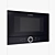 Sleek Black Serie 8 Microwave 3D model small image 2