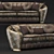 GoldConfort 4-Seater Sofa with Luxurious Design 3D model small image 1