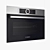 Sleek Brushed Steel Microwave - Serie 8 3D model small image 2