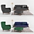 Modern Couple Sofa Set 3D model small image 1