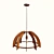 Albero Loft Wooden Chandelier 3D model small image 3