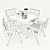 Rustic Outdoor Dining Set 3D model small image 3