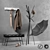 Entrance Essential: Stylish Coat Rack & Bench 3D model small image 1