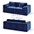Elegant Epoque Glamor Sofa 3D model small image 2