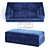 Elegant Epoque Glamor Sofa 3D model small image 3
