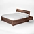 Luxury V12 Walnut Bed 3D model small image 2