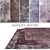 Luxury Silk and Wool Carpets - 5 Piece Collection 3D model small image 1