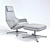 Elegant Vitra Repos with Ottoman 3D model small image 2