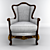 Vintage Classic Armchair 3D model small image 2