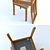 Elegant Nika Dining Chair 3D model small image 2