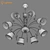 Elegant Esedra Lightstar Pendant 3D model small image 3