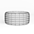 Mesh Ottoman: Unwrapped, 450 Seating Height 3D model small image 3