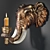 Elegant Elephant Wall Sconce 3D model small image 2